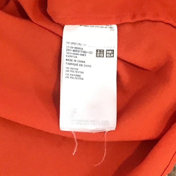 Uniqlo Orange Blouse - Size S - Picture 7 of 7